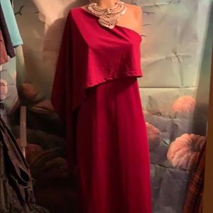 New Maroon dress one shoulder size large